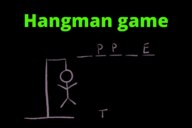 wrire a program to Create simple hangman game in python
