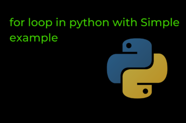 for loop in python with Simple example