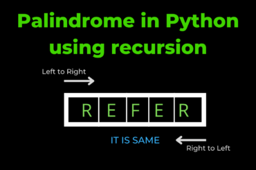 Palindrome in Python using recursionwith algorithm and explaination
