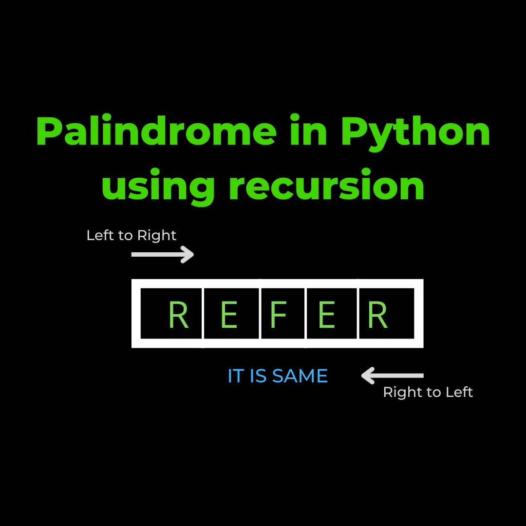 Palindrome in Python using recursion