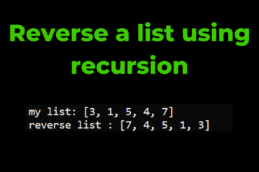 Reverse a list using recursion