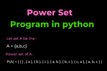 Power Set Program in Python