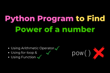 Python Program to Find Power of a number