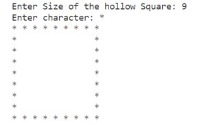 Python Program to Print Hollow Square Pattern – allinpython.com