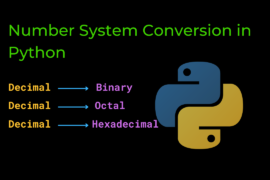 Number System Conversion in Python