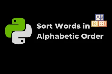 Python Program to Sort Words in Alphabetic Order