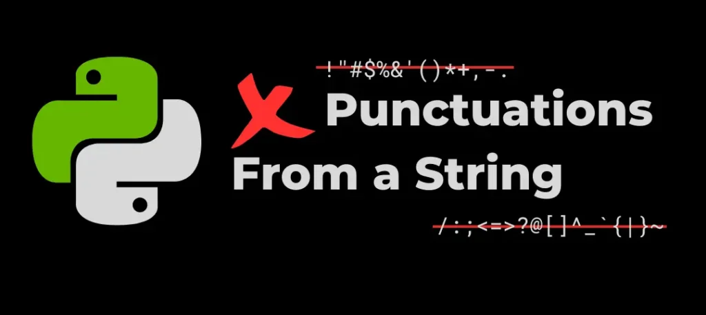Remove Punctuations From a String in Python