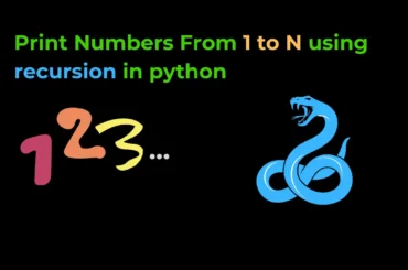 Print Numbers From 1 to N using recursion in python