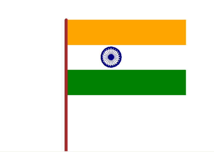 Indian flag using python turtle graphics.